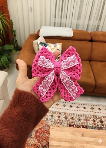 Mor Örgü Fiyonk Saç Aksesuarı - Görsel 3