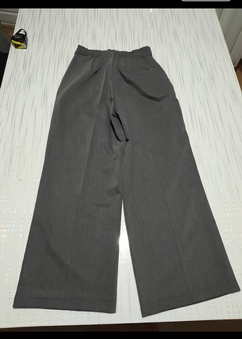 Gri Midi Kadın Kumaş Pantolon - Görsel 2