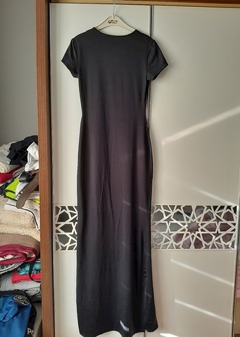 Bershka Siyah Uzun Kısa Kollu Elbise