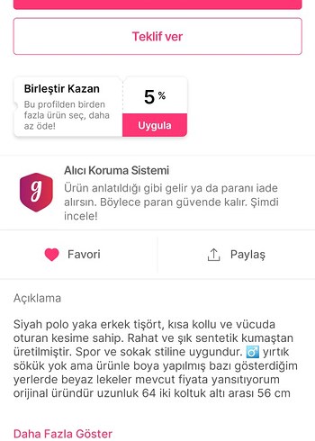 Siyah Erkek Kısa Kollu Polo Tişört - Görsel 8