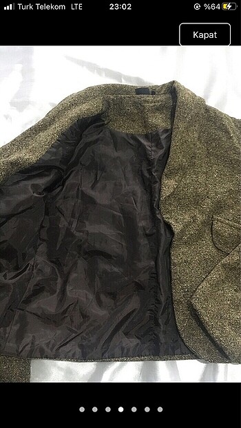 m Beden kahverengi Renk Vintage blazer kısa ceket