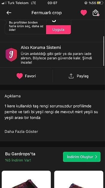 m Beden ten rengi Renk Fermuarlı crop