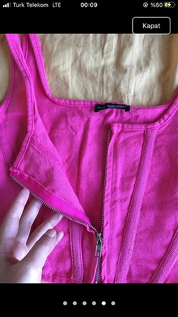 m Beden pembe Renk Fermuarlı crop