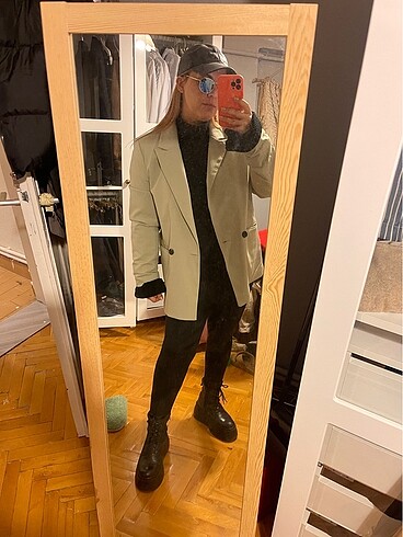 Açık haki rengi blazer