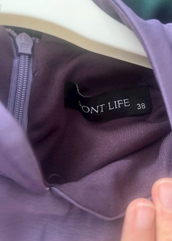 Mor Uzun Kollu Bohem Tesettür abiye - Görsel 3