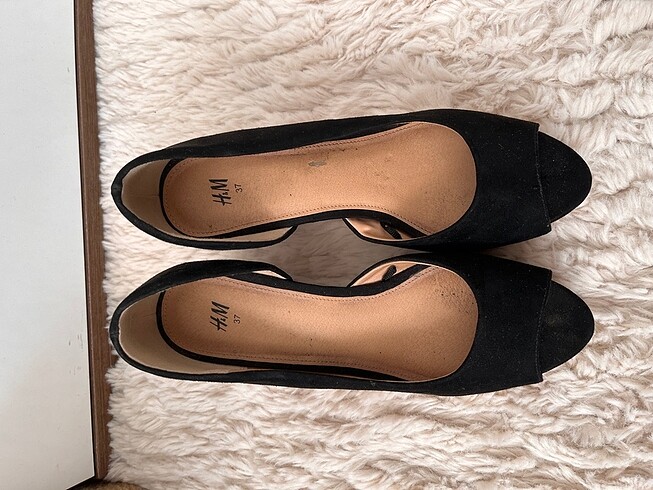 37 Beden siyah Renk H&M Siyah Dolgu Topuklu Ayakkabı