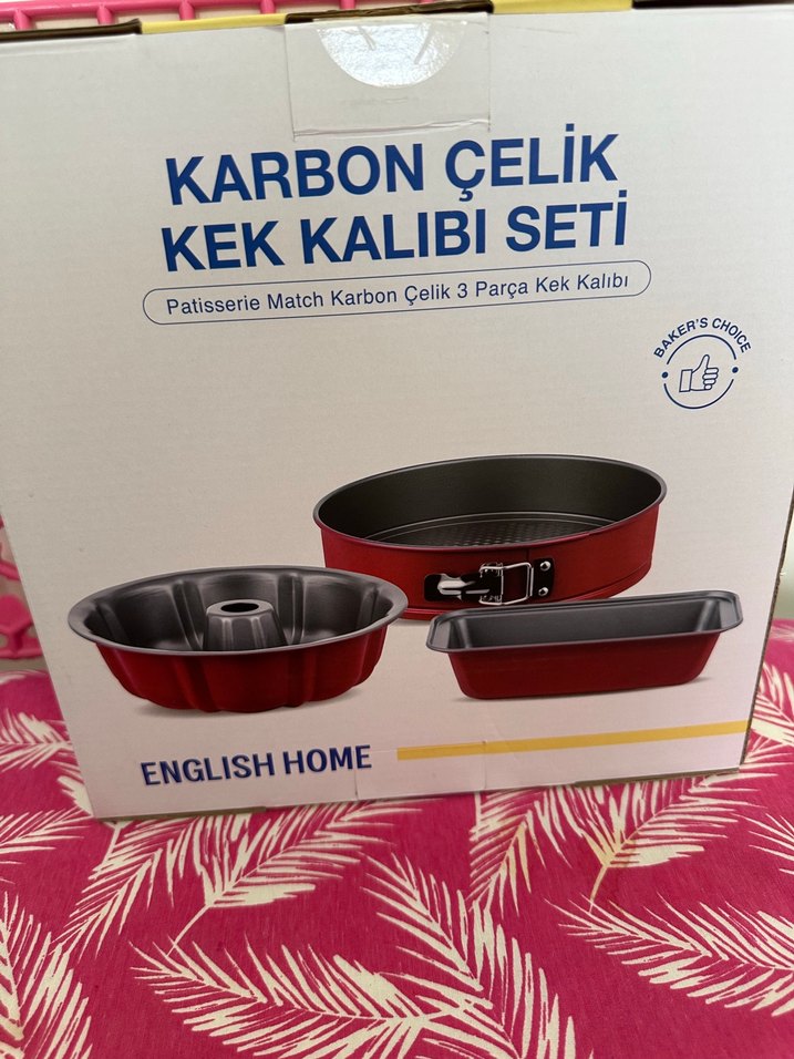 Koyu Kırmızı Yuvarlak Kek Kalıbı - Görsel 2