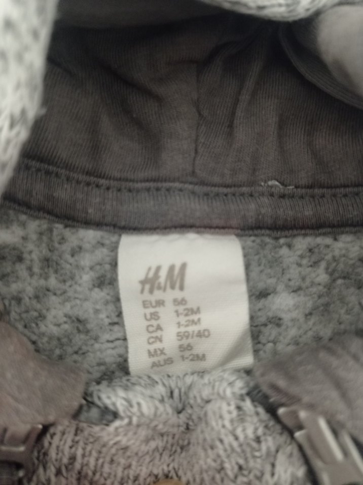 Gri Örgü Kapüşonlu Bebek Tulumu - Görsel 3