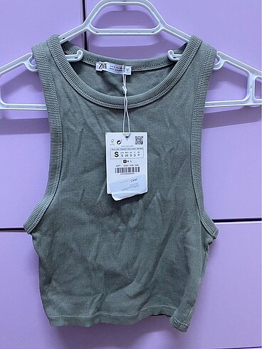 Zara basic fitilli t-shirt