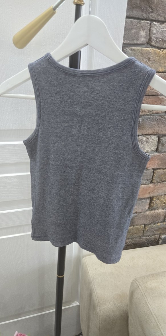 Gri Erkek Çocuk Pamuklu Kolsuz Atlet - Görsel 4