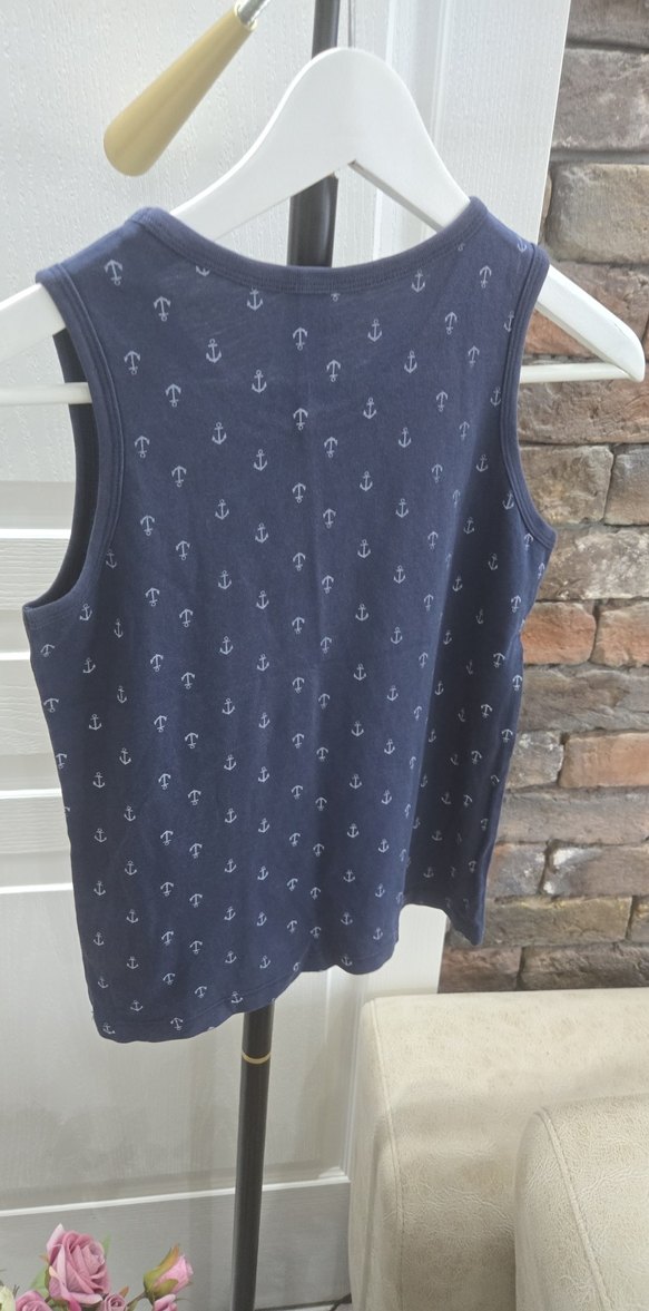 Erkek Çocuk Lacivert Desenli Pamuklu Atlet - Görsel 4