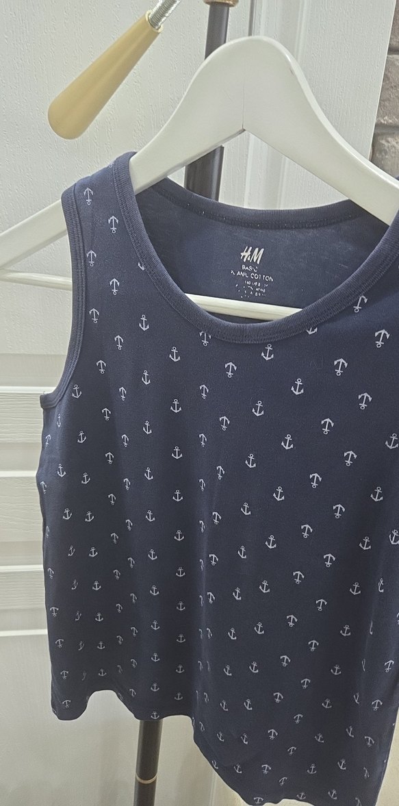 Erkek Çocuk Lacivert Desenli Pamuklu Atlet - Görsel 3