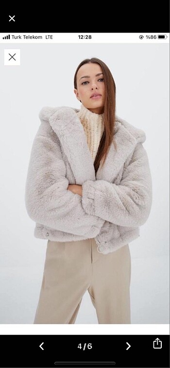 Stradivarius peluş mont