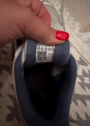 Adidas Beyaz Gri Elastik Bağcıklı Kadın Spor Ayakkabı