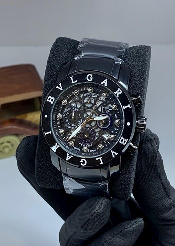 Bvlgari Siyah Celik Spor Saat