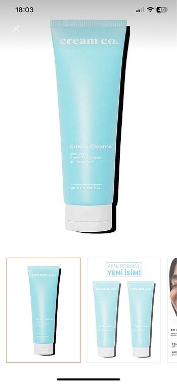 Diğer Cream Co yüz temizleme jeli