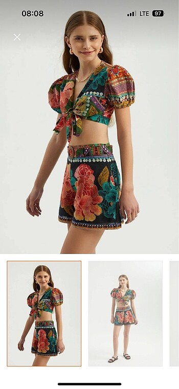 Bohem crop balon kol