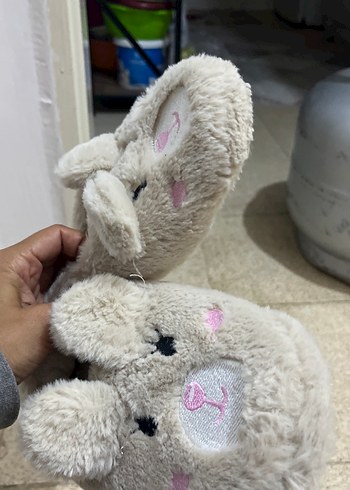 Kız Çocuk Beyaz Nakışlı Peluş Terlik - Görsel 4