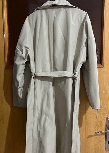 Bej Midi Kadın Trençkot Düğmeli - Görsel 2