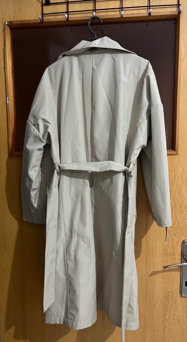 Bej Midi Kadın Trençkot Düğmeli - Görsel 2