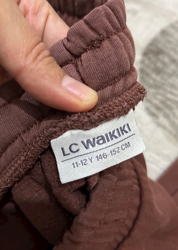 11/12 yaş çocuk kahverengi eşofman altı paçası lastikli - Görsel 2