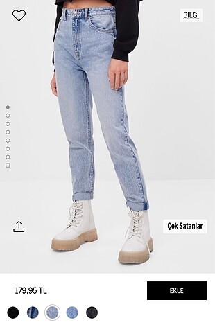 Yüksek Bel Bershka Jean