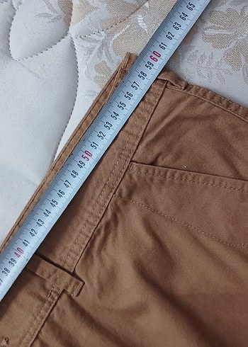 xxl Beden kahverengi Renk Erkek Kahverengi Pamuklu Kemerli Şort büyük beden