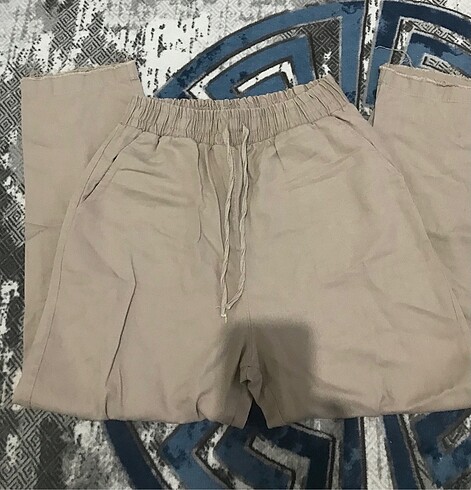 Zara Vizon rengi keten pantolon