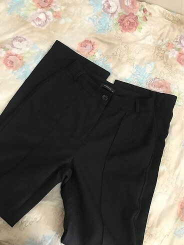 xs Beden siyah Renk Nervür dikişli kumaş pantolon