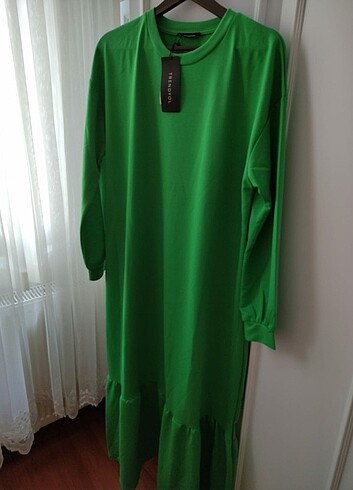 Trendyol modest 42 44 46 uyumlu uzun elbise