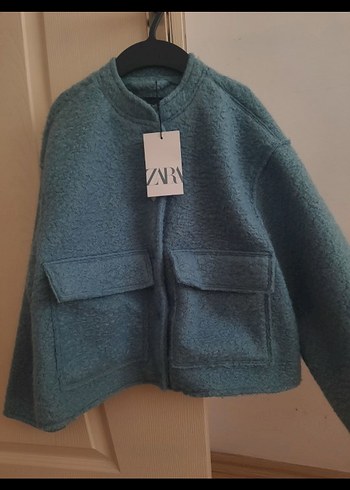 Gri Mini Fermuarlı cocuk kaban