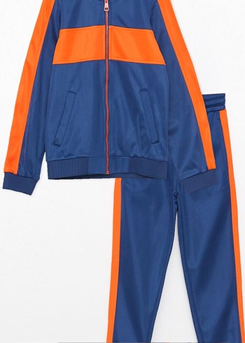 LCW Kids Mavi Turuncu Erkek Çocuk Eşofman Takımı - Görsel 2