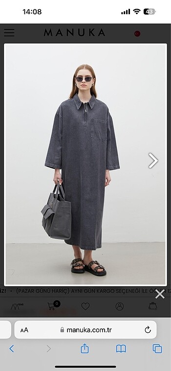 Manuka denim elbise