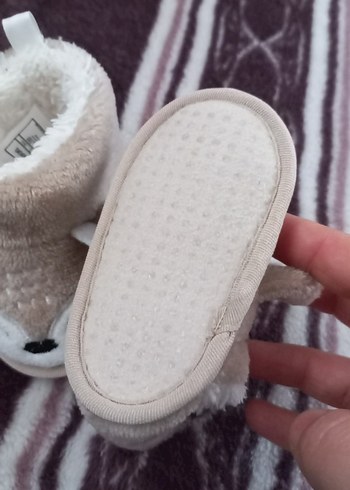 Kızlar için Kahverengi Kürklü Sıcak Ev Terliği - Görsel 2