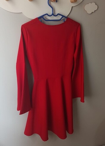 m Beden Kırmızı abiye elbise 