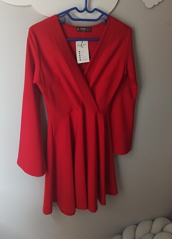 m Beden kırmızı Renk Kırmızı abiye elbise 