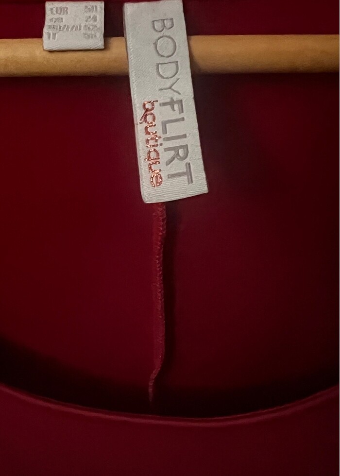 Kırmızı fakir kol elbise 50 beden - Görsel 2