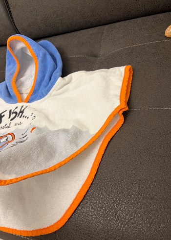 Kapüşonlu Erkek Çocuk Bornoz - Balık Desenli - Görsel 3