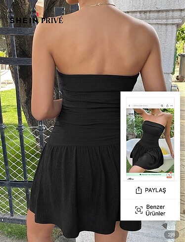 Sheinside Shein Straplez Elbise