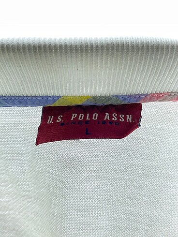 l Beden beyaz Renk U.S Polo Assn. T-shirt %70 İndirimli.