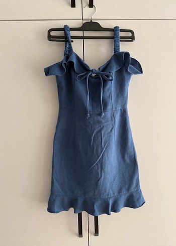 Trendyol & Milla Kadın Lacivert Denim Midi Elbise