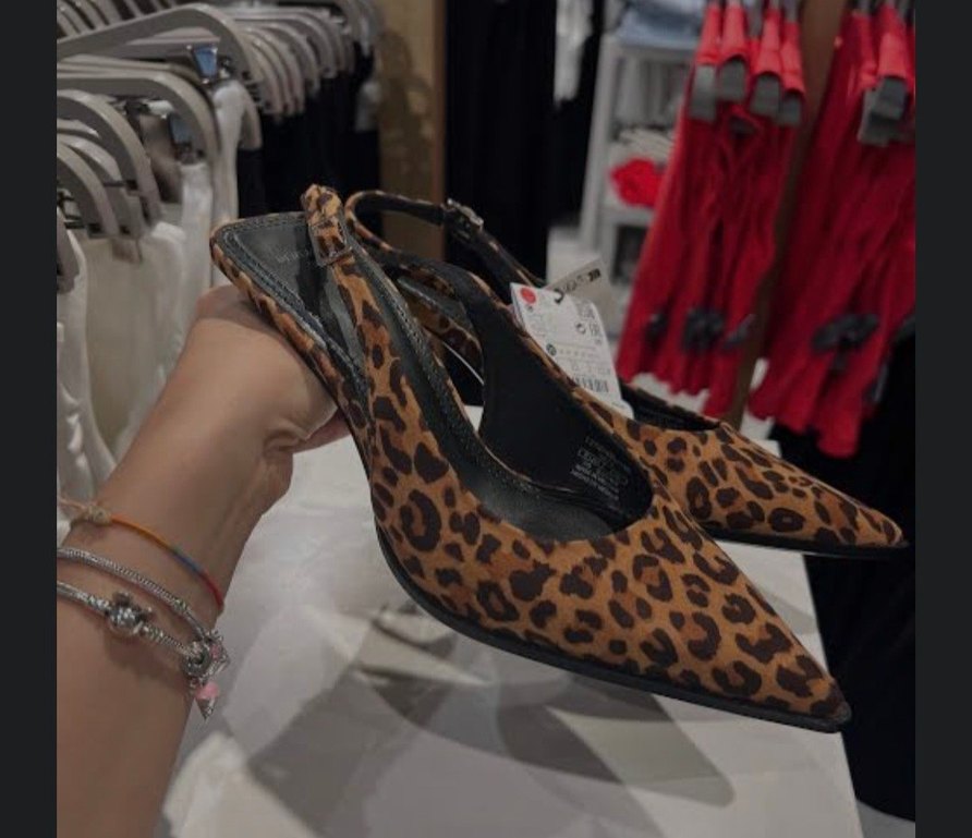 Leopar Desenli Süet Stiletto Topuklu Kadın Ayakkabı - Görsel 2