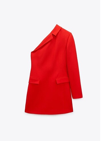 m Beden kırmızı Renk ZARA BLAZER ELBISE
