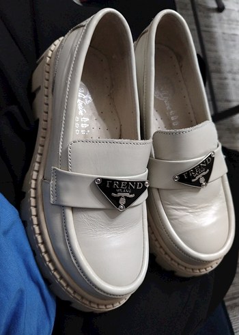 Trend Milano Beyaz Platformlu kız çocuk Loafer - Görsel 5