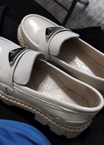 Diğer Trend Milano Beyaz Platformlu kız çocuk Loafer