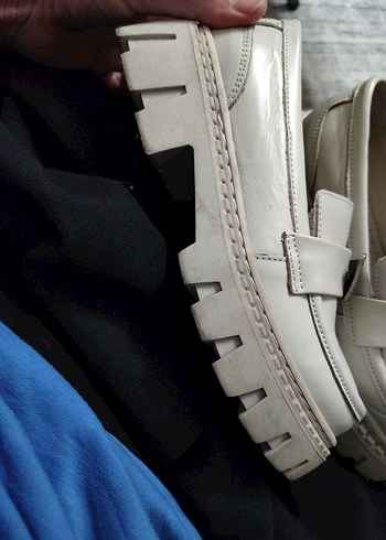 Trend Milano Beyaz Platformlu kız çocuk Loafer - Görsel 6