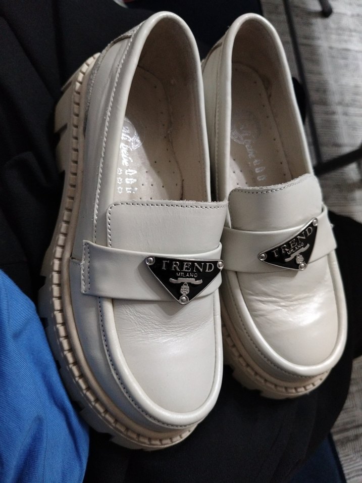 Trend Milano Beyaz Platformlu kız çocuk Loafer - Görsel 5