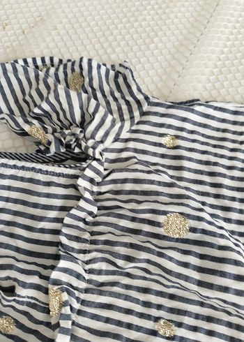 Nakışlı Fırfırlı Kız Çocuk Bluz - Görsel 5