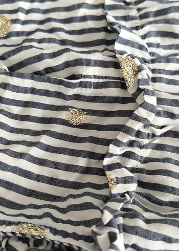 Nakışlı Fırfırlı Kız Çocuk Bluz - Görsel 3