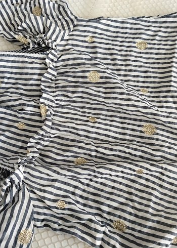 Nakışlı Fırfırlı Kız Çocuk Bluz - Görsel 4